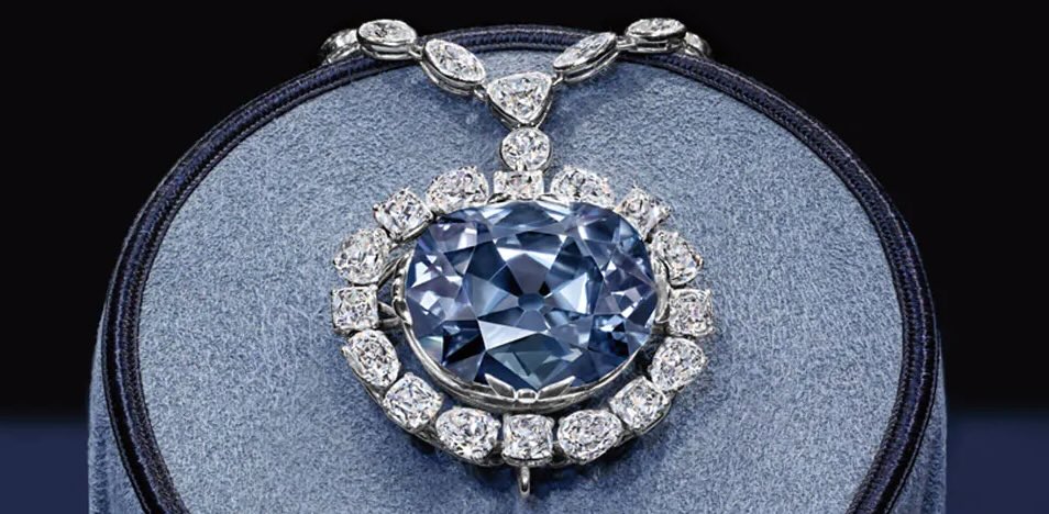 The Hope Diamond with its impressive 45 carats is huge! The Hope Diamond