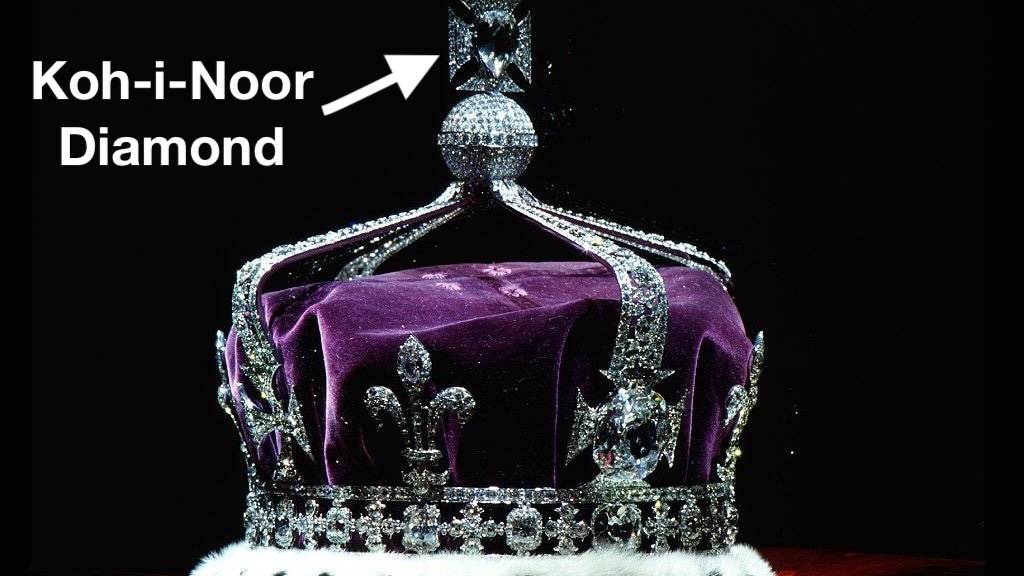 Koh-i-Noor diamond set in the crown of Queen Elizabeth Koh-i-Noor Diamond